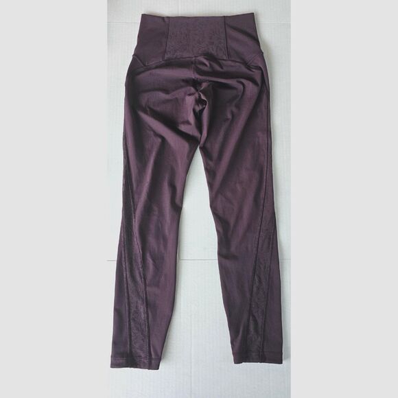 Rare Lululemon Wunder Under 7/8 Leggings | Scatter Floral Dark Adobe Size 6- EUC - Picture 1 of 6